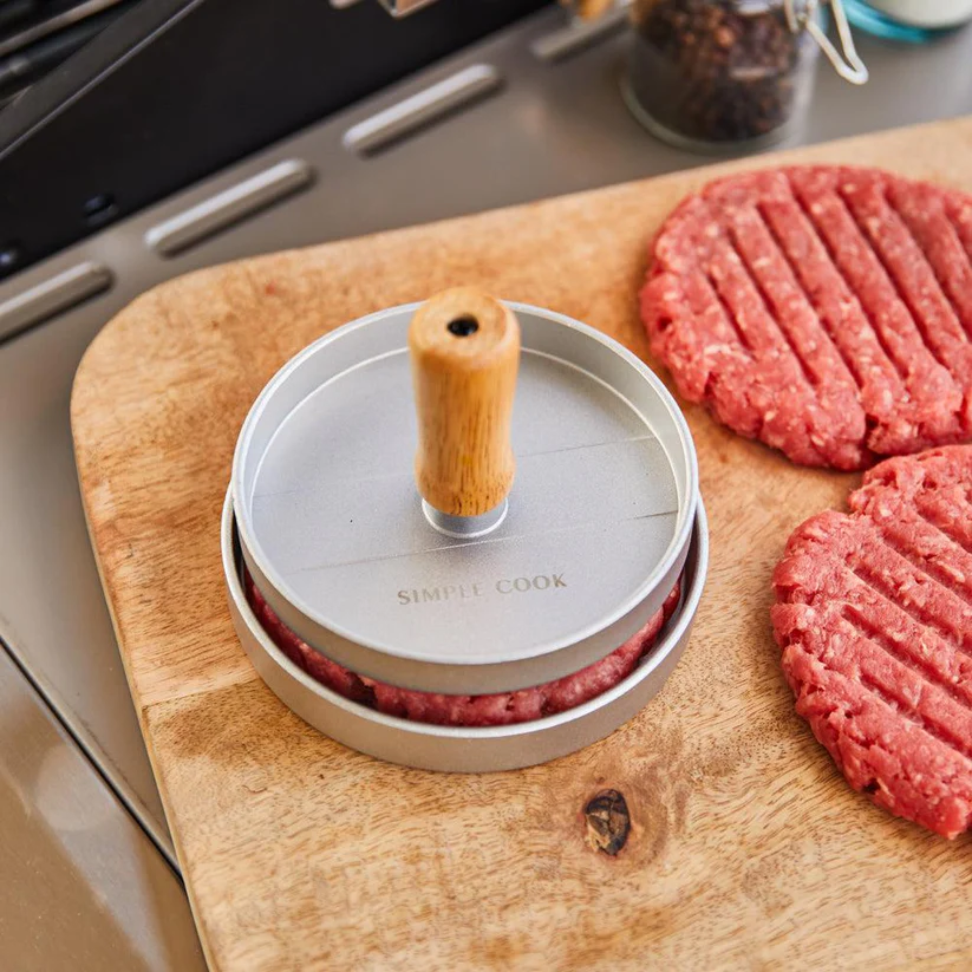 Prensador de Carne para Hamburguesas Perfectas