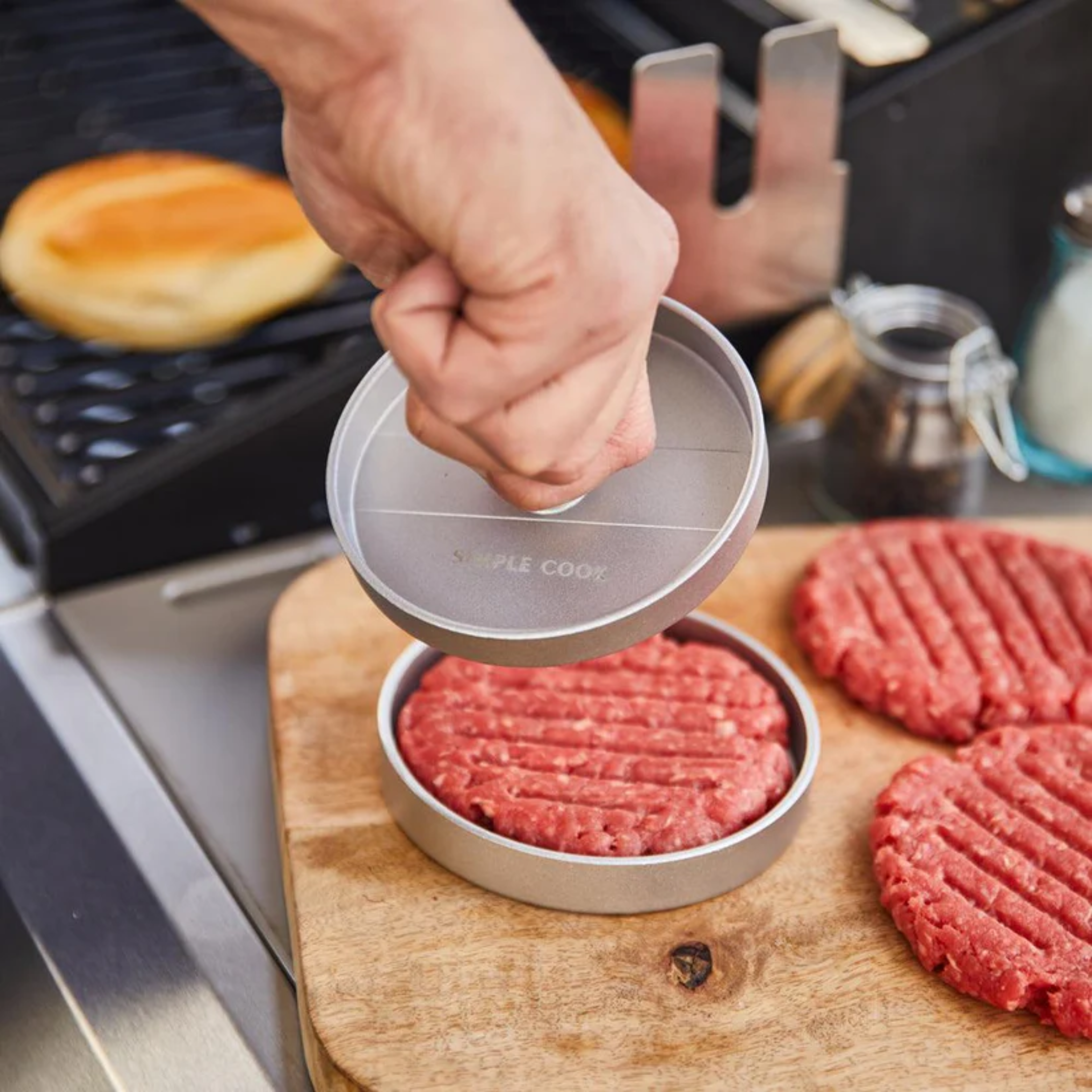 Prensador de Carne para Hamburguesas Perfectas