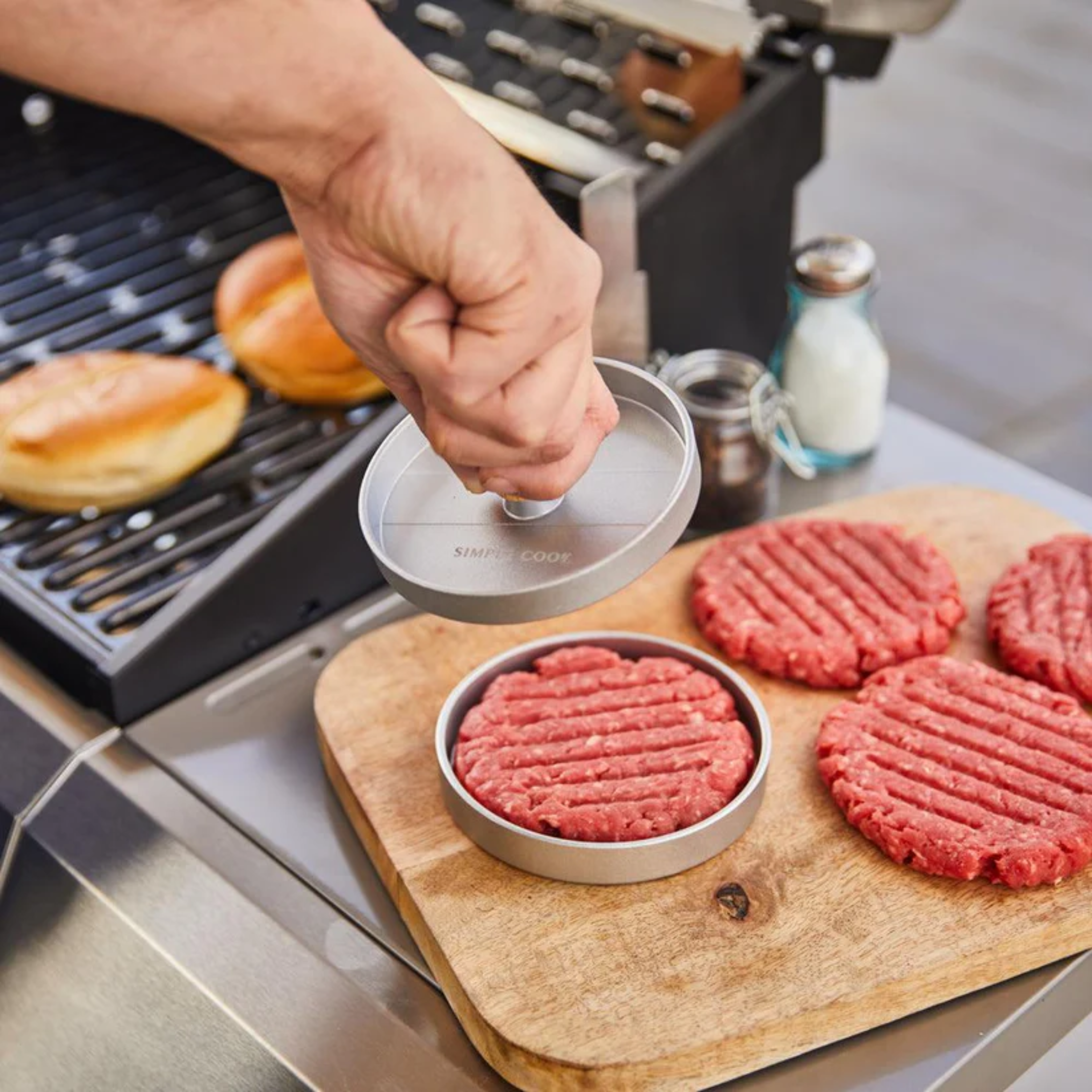 Prensador de Carne para Hamburguesas Perfectas