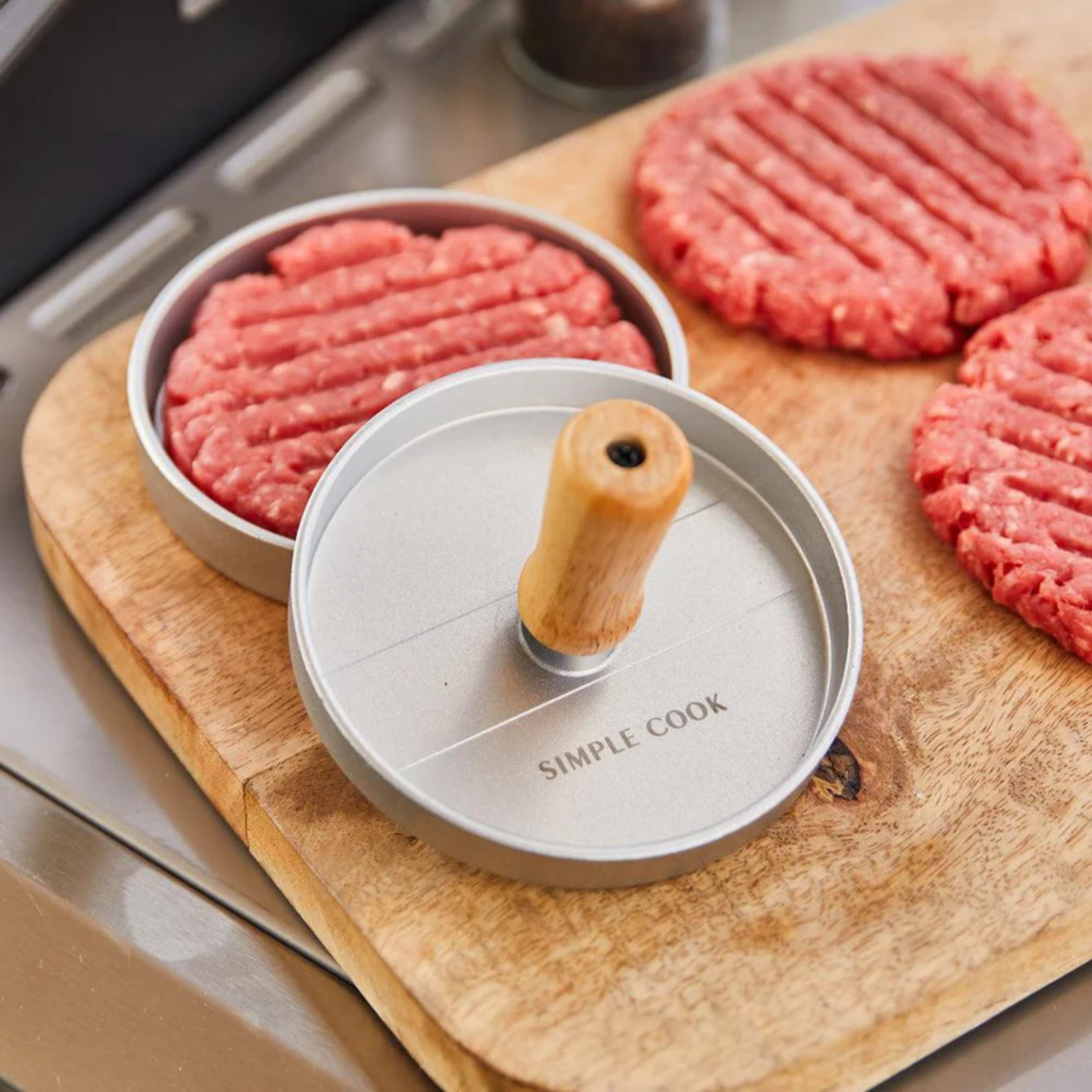 Prensador de Carne para Hamburguesas Perfectas