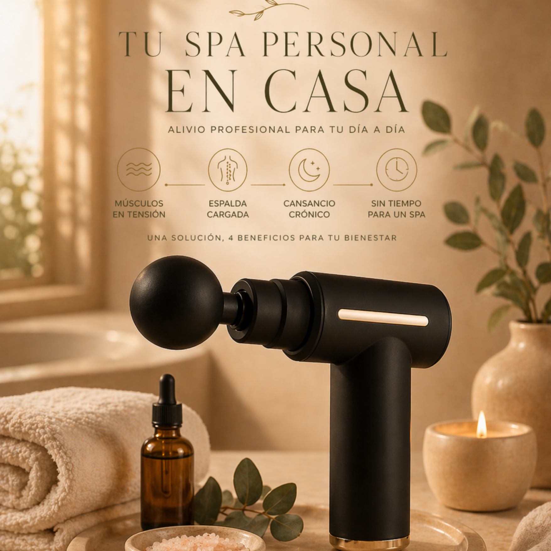 Masajeador Pro Relax — Alivio Profundo en Minutos